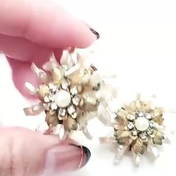 【お値下げ中】ミリアムハスケル イヤリング フラワー 花 ミリアム・ハスケル「フラワー イヤリング」《アンティックかとう》