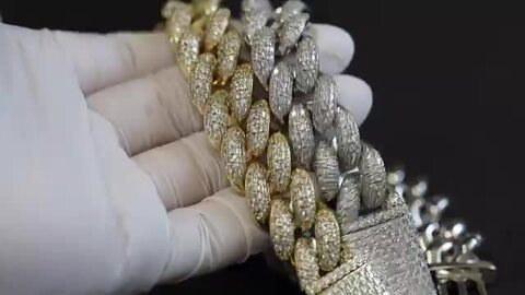 楽天市場】極太 B系 ネックレス シルバー マイアミキューバン