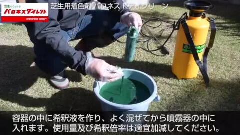 楽天市場】芝生用着色剤 バロネス Ｋアイグリーン 1kg 共栄社 : 芝生の