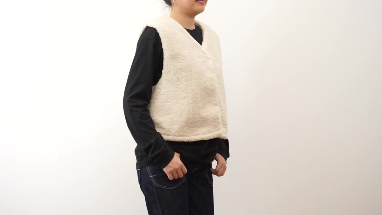 KELTY ケルティ フリース ノーカラー ベスト レディース アウター ボア ワンポイント シンプル ブランド ロゴ ゆったり かわいい KE24212114 7160164-m.jpg