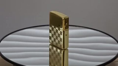 楽天市場】ZIPPO ライター チェックデザイン K24純金メッキ