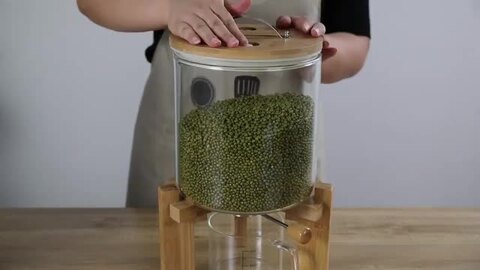 Amazon｜ガラス米びつ おしゃれ 米入れ 米貯蔵容器 ライス