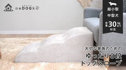 ドッグスロープ　3段　ウレタン　洗えるカバー付き⭐︎マザーベージュ 小型犬用 ドッグスロープ ドッグステップ 3段 洗える 防水カバー