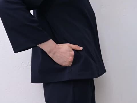 定番】ダブルクロス キーネック ショートジャケット（ジャケット