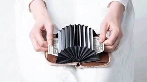 さくら　　　　　美品　　エスカーダ　薄手羊革 二つ折り財布 レディース 薄い 軽い 小さい財布 本革 牛革 天然