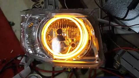 j*n様 六角イカリング 楽天市場】送料無料 汎用 角型 角灯 7インチ ブルー CCFL