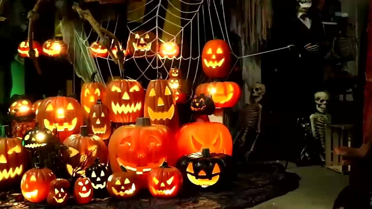 楽天市場】ハロウィン かぼちゃ置物 光る LED ジャックオー