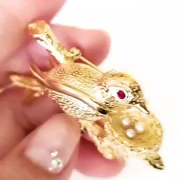トリファリ希少アンティーク鳥ブローチ トリファリ希少アンティーク鳥ブローチ
