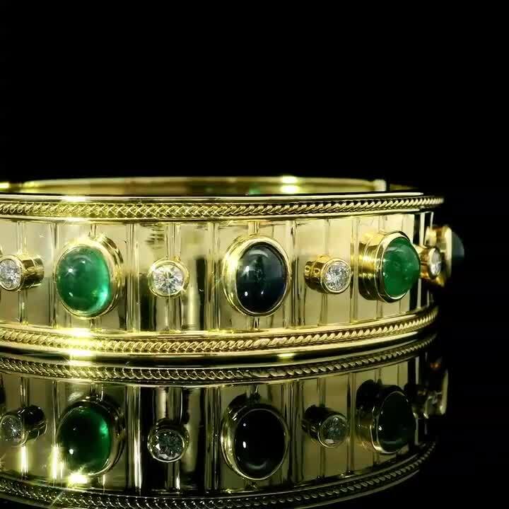 【天然石 最高級】 鑑別書付 ダイヤモンド MIX サファイア ブレス バングル 18金製 【15.55ct】K18WG 【到着後3日間全額返金対応】 マルチカラーサファイア 2.0ct ホワイトゴールド バングル品質保証書