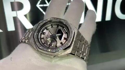 楽天市場】G-SHOCK GA2100SB フロステッド シルバー カスタム