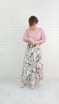 楽天市場】ボタニカル柄 ロングスカート ブラック ベージュ 花柄