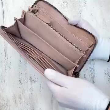 ゲンテンgenten 狭 イントレチャート メッシュ レザー 財布 ブラウン