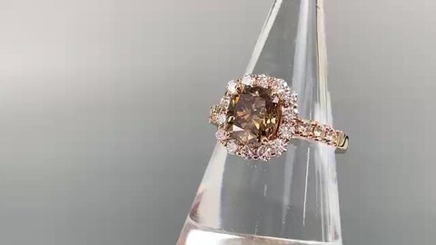 クッションカット ハイカーボンダイヤ リング9号 クッションカットベニトアイト ダイヤモンドリング BI 0.446ct D