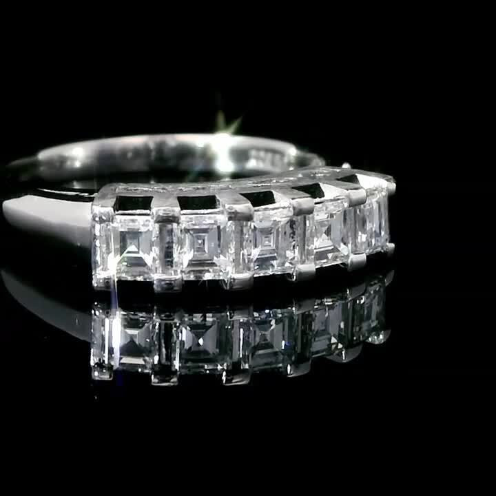 純Ptリング 楽天市場】アッシャーカット！0.74ct ダイヤモンド プラチナ