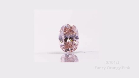 ピンクダイヤ ルース 【Fancy Orangy Pink 0.101ct】 / s0390dp
