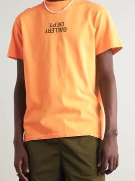 楽天市場】GALLERY DEPT. Upside down Logo-Print Cotton-Jersey T-Shirt Orange  2023AW ギャラリー デプト ロゴプリント コットンジャージー T シャツ オレンジ 2023年秋冬 : fashionplate