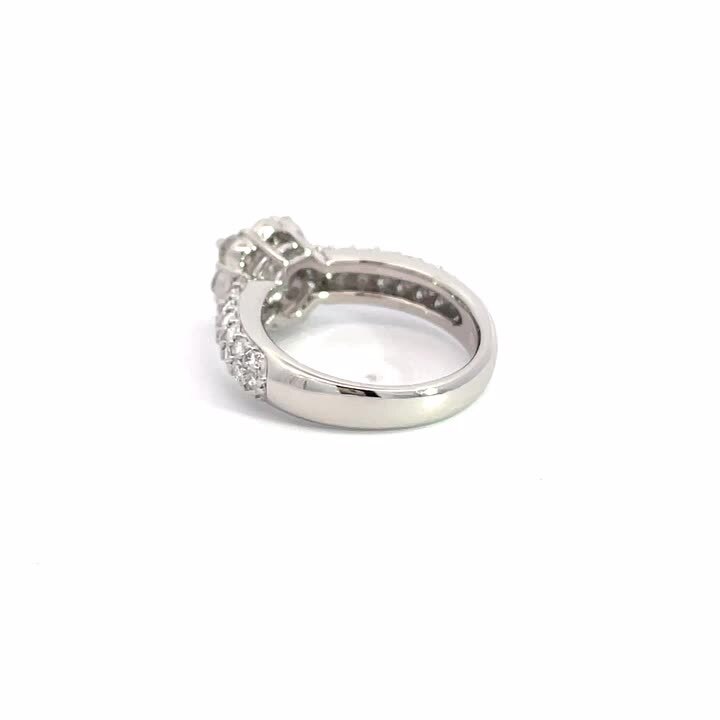 美品✨ポンテヴェキオ 5号 リング Pt900 ダイヤモンド diamond ポンテヴェキオ Ponte Vecchio リング 5モチーフ フラワー 本数