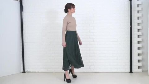 楽天市場】花柄レースロングスカート ウエストゴム仕様 マキシ