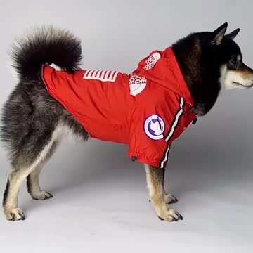 ✿犬服 冬 中型犬 大型犬向け 小型犬もあり 防水 ドッグウェア 赤 3XL chokuten-shop_l085