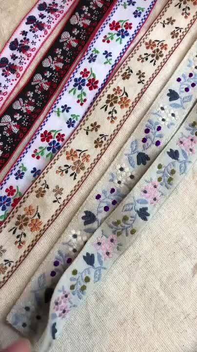襟マフラー ベロアリボン「刺繍花柄」 襟マフラー ベロアリボン「刺繍花柄」
