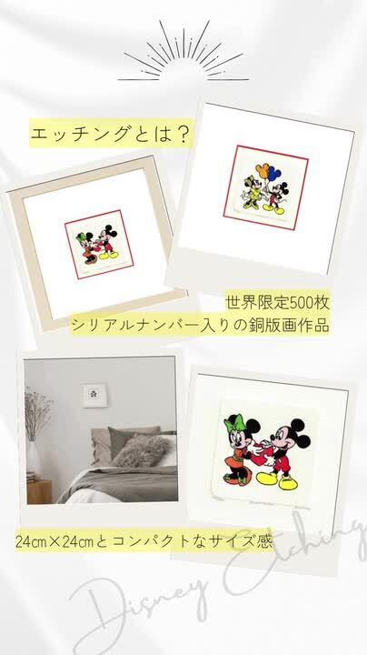 楽天市場】【特典付き！】ディズニー 絵画 ミッキー ミニー 24cm