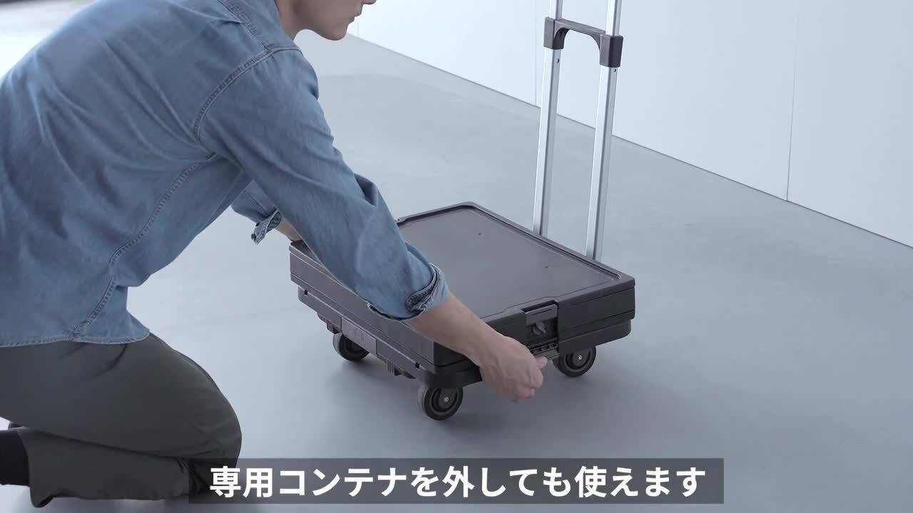 楽天市場】折りたたみ台車 専用コンテナ付き キャリーカート 大
