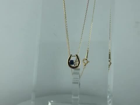 楽天市場】サファイア ネックレス K18 18金 馬蹄 レディース