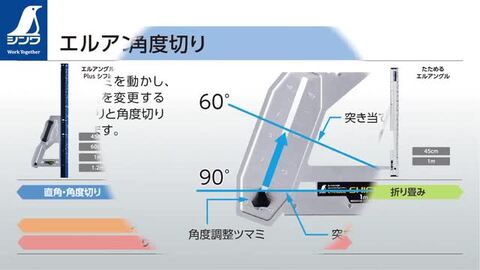 楽天市場】【動画あり】シンワ 丸ノコガイド定規“エルアングルＰｌｕｓ