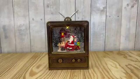楽天市場】クリスマス置物 スノーイングテレビライト スノー