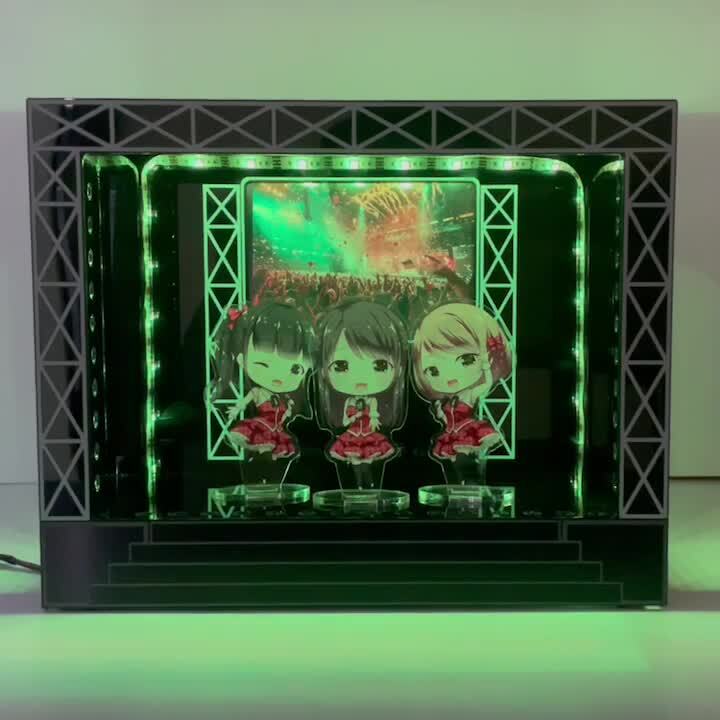16点 セット フィギュア アクスタ ルームライト アクリル ライト スタンド ナイトライト ベース 16色 LEDライト