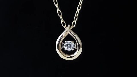 ダンシングダイヤモンドネックレス ダンシングストーン ダイヤモンド ネックレス 0.2ct K18 ピンク