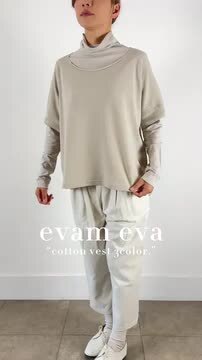 楽天市場】【動画あり】evam eva(エヴァムエヴァ)cotton vest