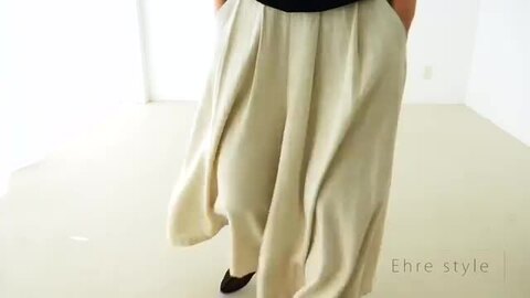 楽天市場】パンツ ノーストレス ワイドパンツ 麻混 涼しい