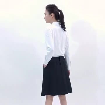 楽天市場】柔らかな印象を放つソフトプリーツスカート 事務服 ブラック 