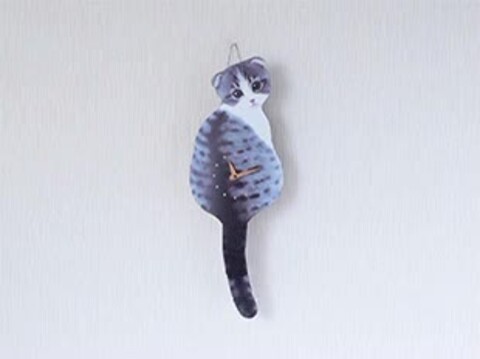 【楽天市場】「 猫のしっぽをふる時計 子猫 フォレストキャット 