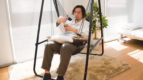 楽天市場】ハンモック ハンモックチェア 自立式 室内 屋外