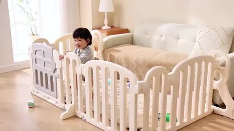 ベビーゲート 置くだけ ドア付き 357cm ベビーサークル　ベビーガード Amazon.co.jp: GU MODE ベビーゲート 置くだけ ベビー