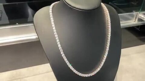 楽天市場】モアサナイト ネックレス Moissanite 50ct テニスネックレス