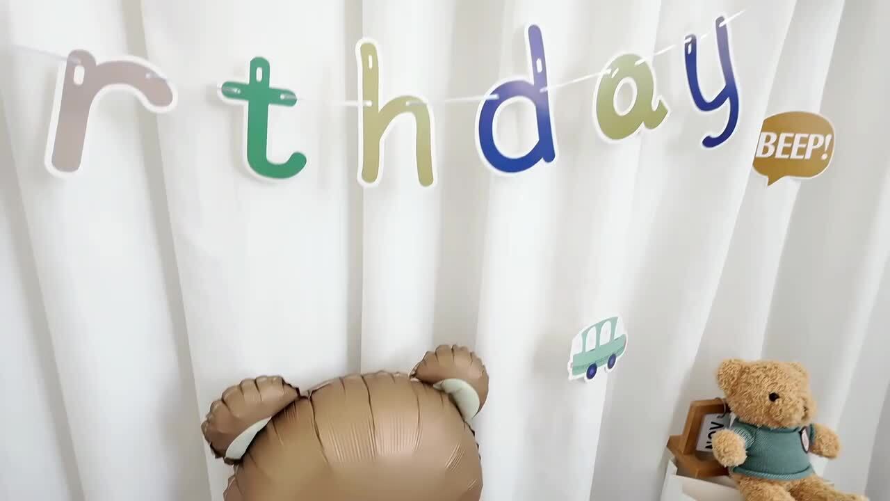 楽天市場】誕生日 飾り 付け バルーン 風船 熊 飛行機 働く車