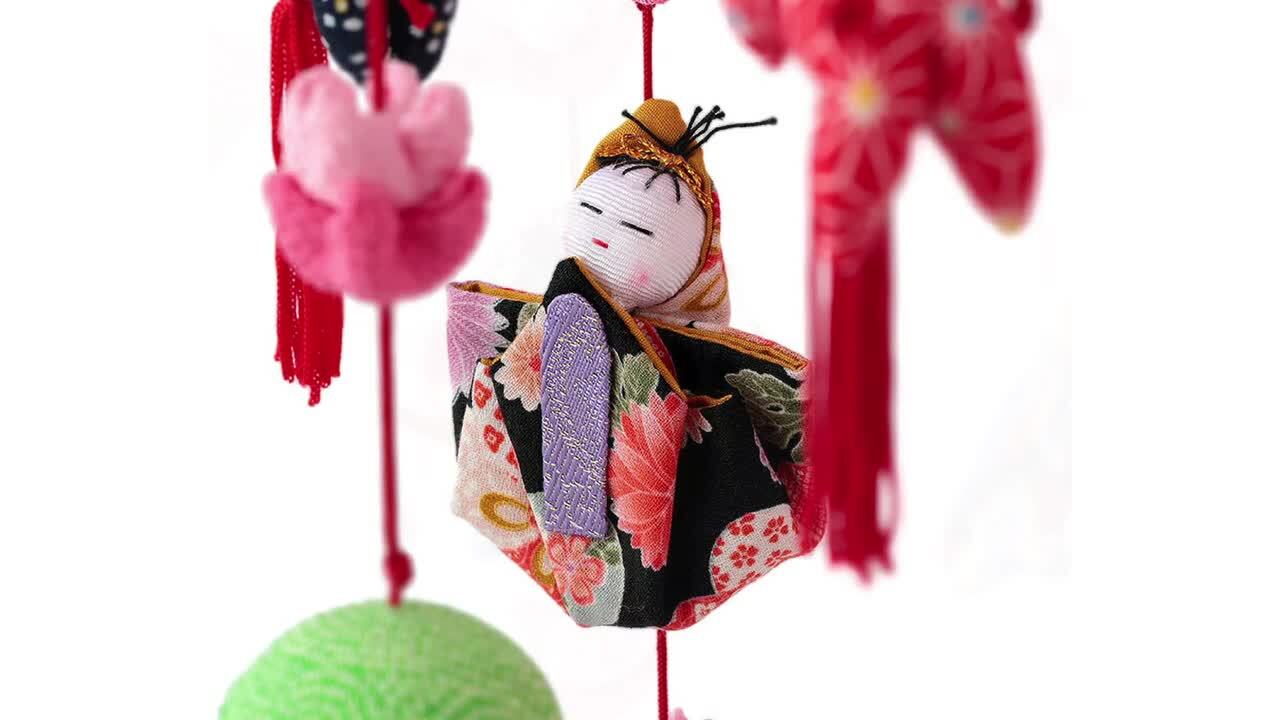 楽天市場】雛人形 つるし雛 つるし飾り 単品 健明作 桜寿 小