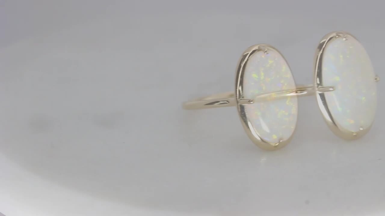 楽天市場】K18 オパール 2.163ct 一粒リング 13号 イエロー