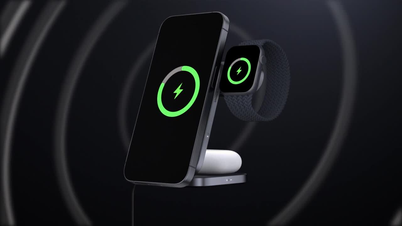 楽天市場】【AUKEY Metallic】3台同時充電 MagSafe対応