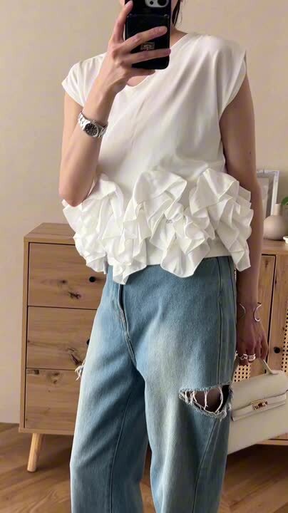 ルネ♡ホワイトフリル半袖チュニック 34 ルネ♡ホワイトフリル半袖チュニック 34 楽天市場】フリル トップス