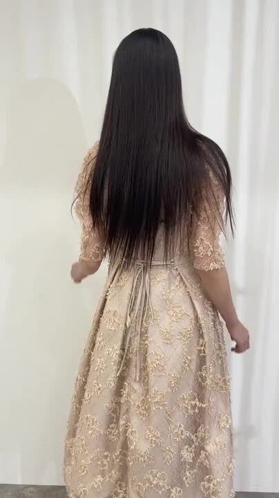 楽天市場】ギャザー スパンコール ワンピース パーティードレス 体型