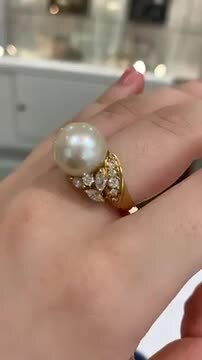 楽天市場】MIKIMOTO ミキモト パールリング K18YG 15号 パール12