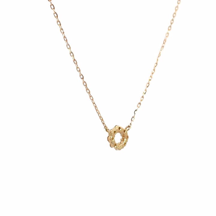 4℃ K10PG ダイヤモンド ペンダントネックレス イニシャル「K