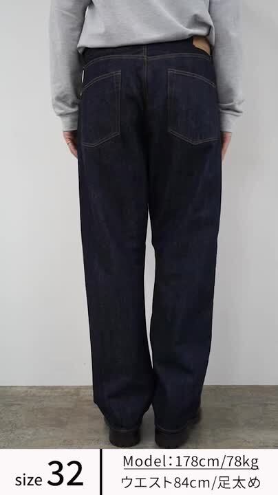 Ordinary fits セルビッチ デニム 濃紺 ボタンフライ 日本製 26 Ordinary fits セルビッチ デニム 濃紺 ボタンフライ 日本製 26