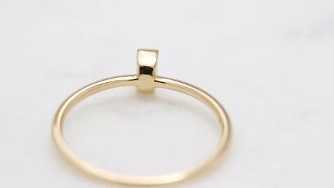 楽天市場】「ステップカット」 一粒 リング ダイヤモンド 0.155ct【D