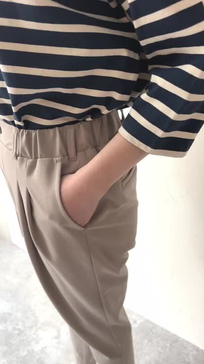楽天市場】ラクを極めた タックテーパードパンツ らくちん