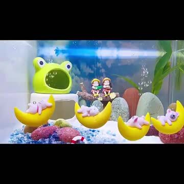 海のお月様 ピンク うさぎ インテリア アクアリウム 置物 海のお月様 ピンク うさぎ インテリア アクアリウム 置物